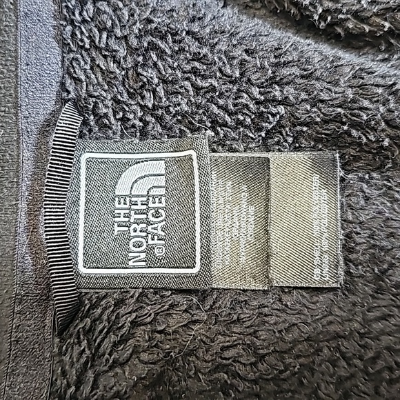 THE North Face xs black plush zip up jacket - Picture 6 of 8